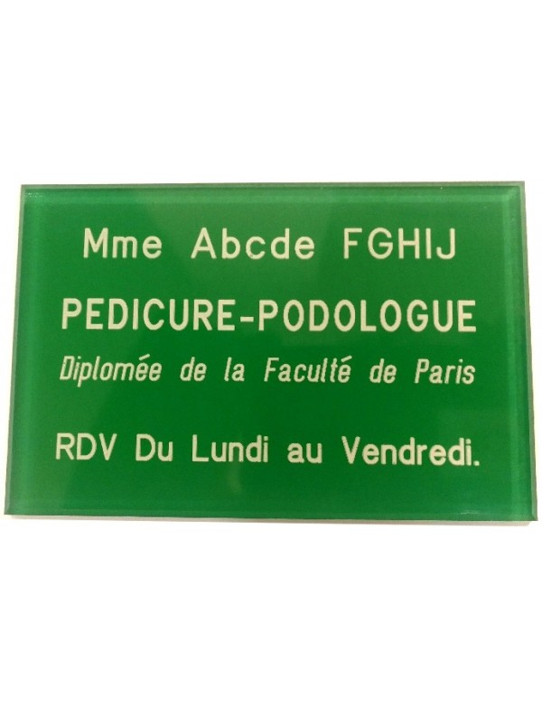 Plaque Pédicure-Podologue